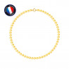 PERLINEA- Collier- Perles de Culture d'Eau Douce Ronde 6-7  mm Gold-  Bijou Femme- OrJaune