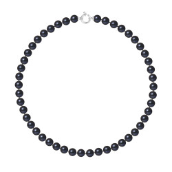 PERLINEA- Collier Perles de Culture- Diamètre 8-9 mm Black Tahiti- Bijou Femme