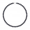 PERLINEA- Collier Perles de Culture- Diamètre 8-9 mm Black Tahiti- Bijou Femme