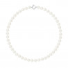 PERLINEA- Collier Perles de Culture- Diamètre 8-9 mm Blanc- Bijou Femme