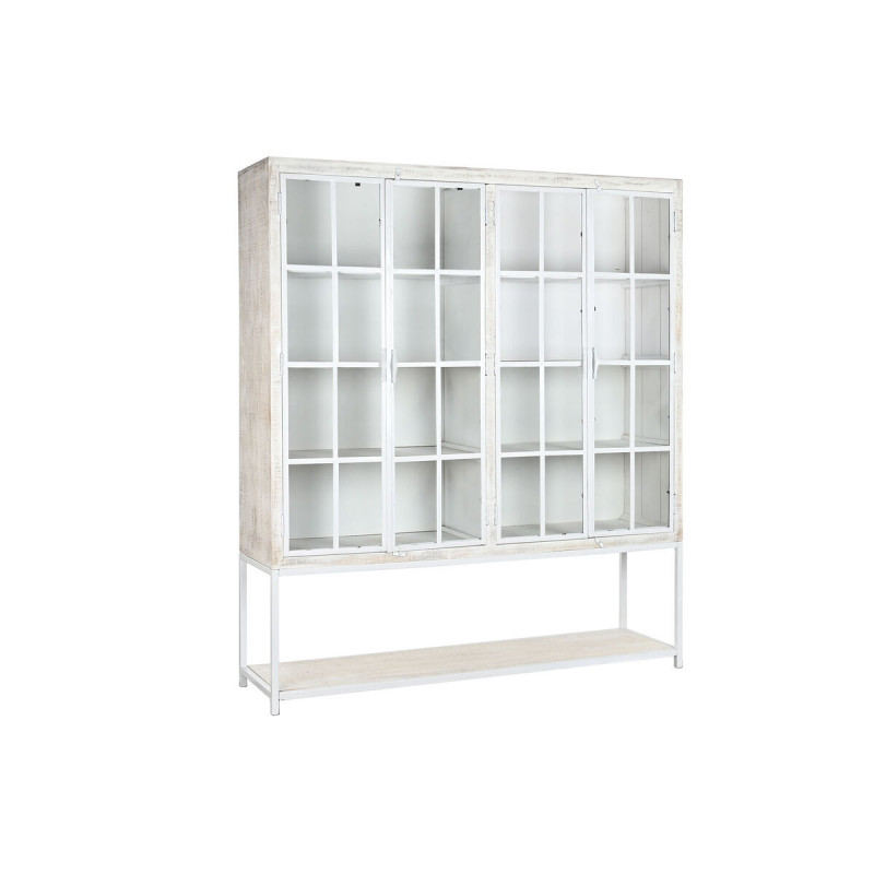 Étagère DKD Home Decor Blanc Noir Métal Bois de manguier 170 x 45 x 200 cm