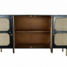 Buffet DKD Home Decor Noir Naturel Rotin Bois de manguier (150 x 40 x 78 cm)