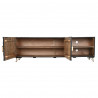 Meubles de télévision Home ESPRIT Noir Métal Bois de manguier 160 x 40 x 50 cm