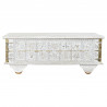 Table d'appoint DKD Home Decor MB-182010 Blanc Doré Métal Bois de manguier 115 x 60 x 45 cm