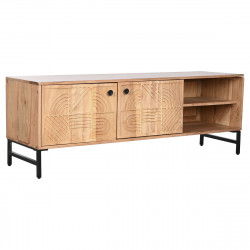 Meubles de télévision Home ESPRIT Marron Noir Métal Acacia 145 x 40 x 52 cm