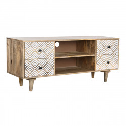 Meubles de télévision DKD Home Decor 135 x 40 x 55 cm Naturel Blanc Bois de manguier