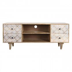 Meubles de télévision DKD Home Decor 135 x 40 x 55 cm Naturel Blanc Bois de manguier