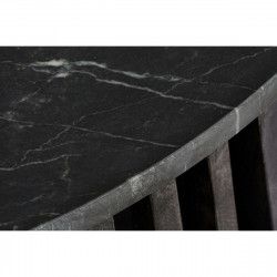 Table d'appoint DKD Home Decor Noir Marbre 90 x 90 x 45 cm Bois de manguier