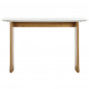 Table d'appoint Home ESPRIT Blanc Marron Marbre Bois de manguier 120 x 38 x 77 cm