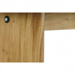 Table d'appoint Home ESPRIT Blanc Marron Marbre Bois de manguier 120 x 38 x 77 cm