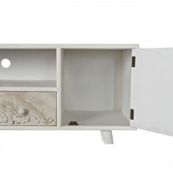 Meubles de télévision DKD Home Decor 136 x 40,5 x 52 cm Sapin Beige Blanc Bois MDF
