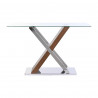 Console DKD Home Decor Transparent Argenté Brun foncé Verre Acier 120 x 40 x 75 cm