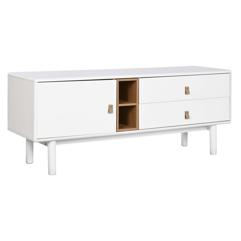 Meubles de télévision Home ESPRIT Blanc Naturel polypropylène Bois MDF 140 x 40 x 55 cm Meubles de télévision Home ESPRIT Blanc Naturel polypropylène Bois MDF 140 x 40 x 55 cm