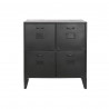 Caisson à Tiroirs Home ESPRIT Noir Métal Loft 75 x 45 x 80 cm